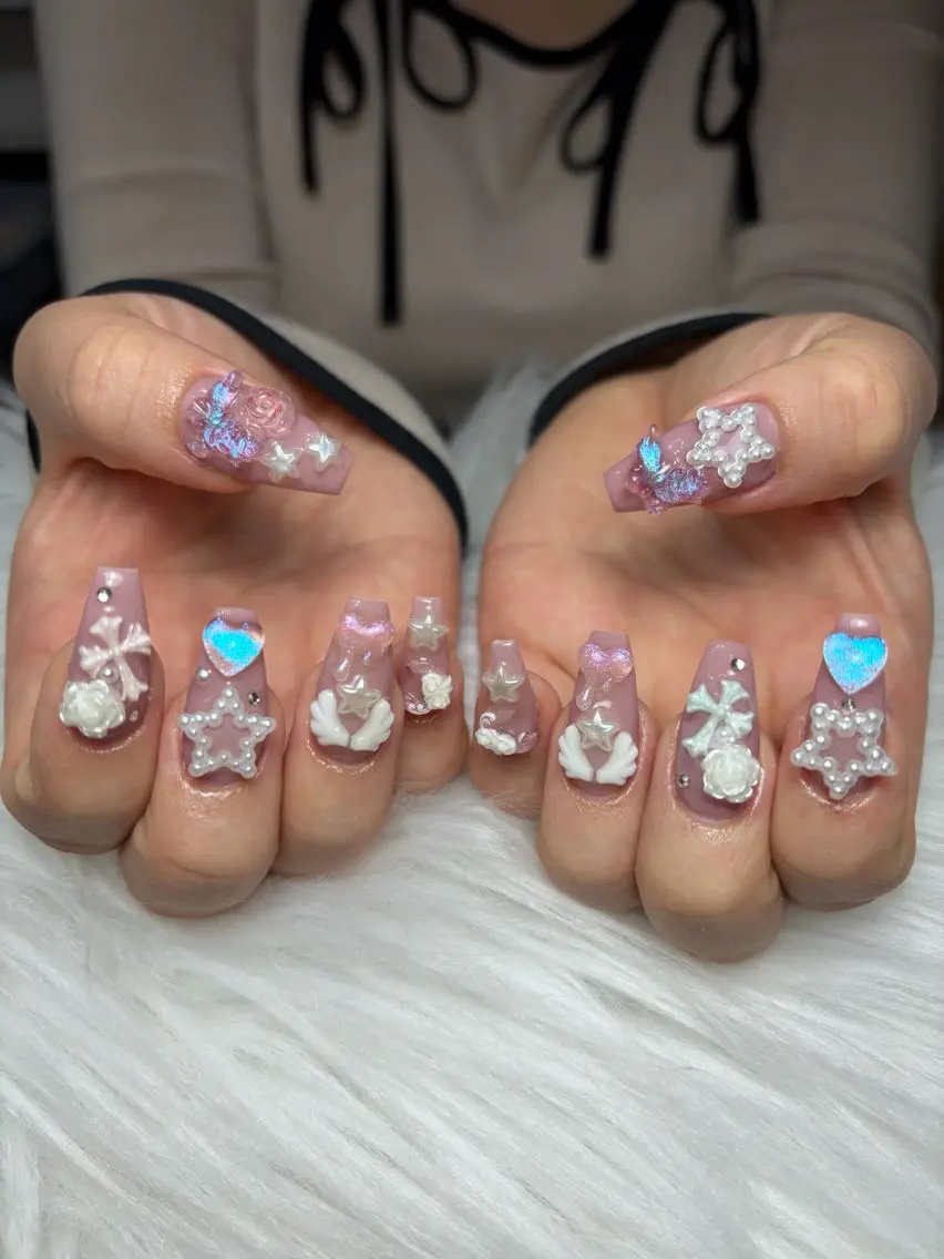 ネイル アートネイル 長さ出し ジェルネイル マグネットネイル ニュアンスネイル ハンドネイル Cloudy Chan Nailのネイルデザイン