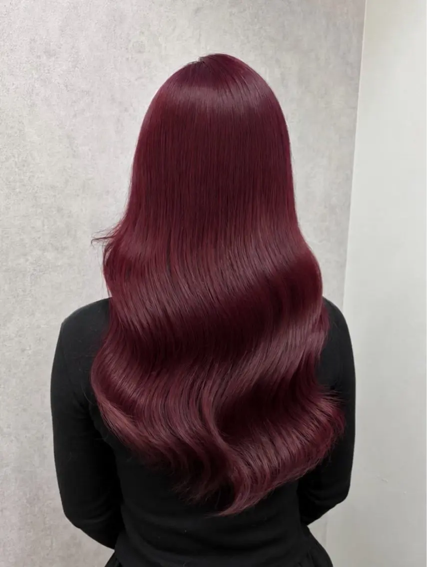 ロング ヘアカラー トリートメント ALEAP こはるのヘアスタイル