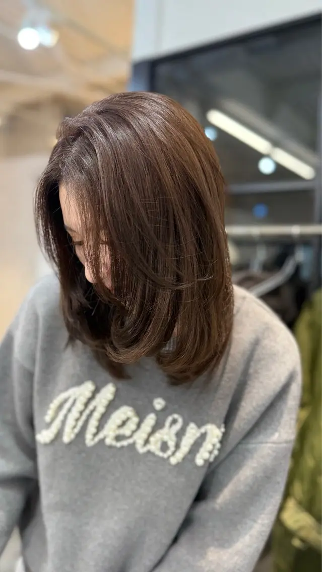 【髪質改善成分配合✨】透明感フルカラー＋カット✨✂︎の写真
