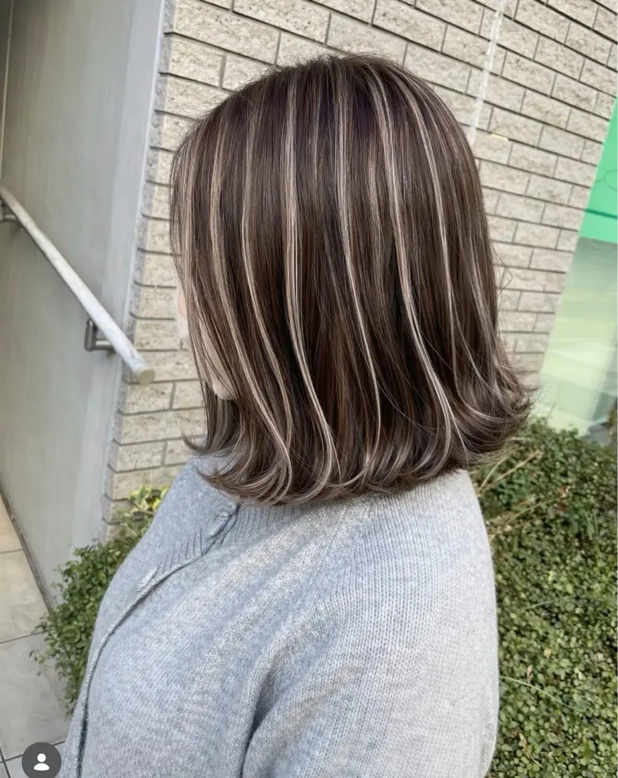カラー バレイヤージュ デザインカラー ハイライトカラー ヘアカラー 白髪ぼかしのプロ ✨たいきのヘアスタイル