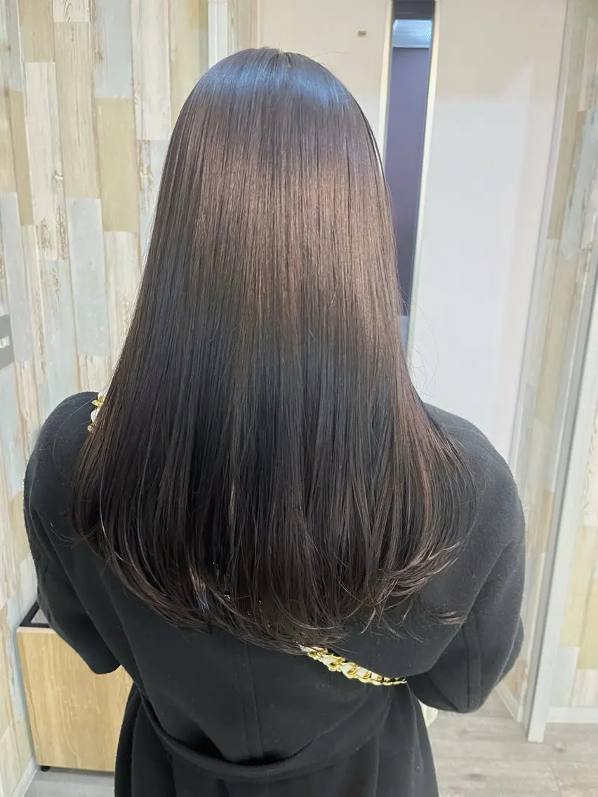 セミロング カラー パーマ ヘアアレンジ 透明感カラー 二ヶ月綺麗なデザイン カット/星野六三四のヘアスタイル