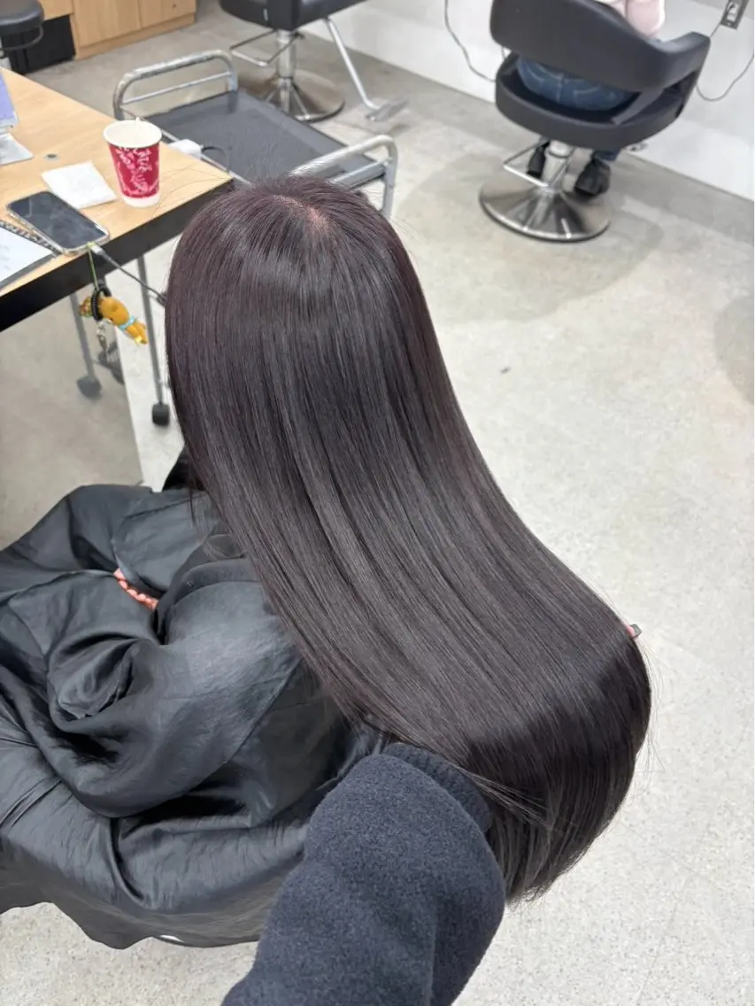 ロング ヘアカラー トリートメント miku/ラベンダー 透明感カラー🪻❤︎のヘアスタイル