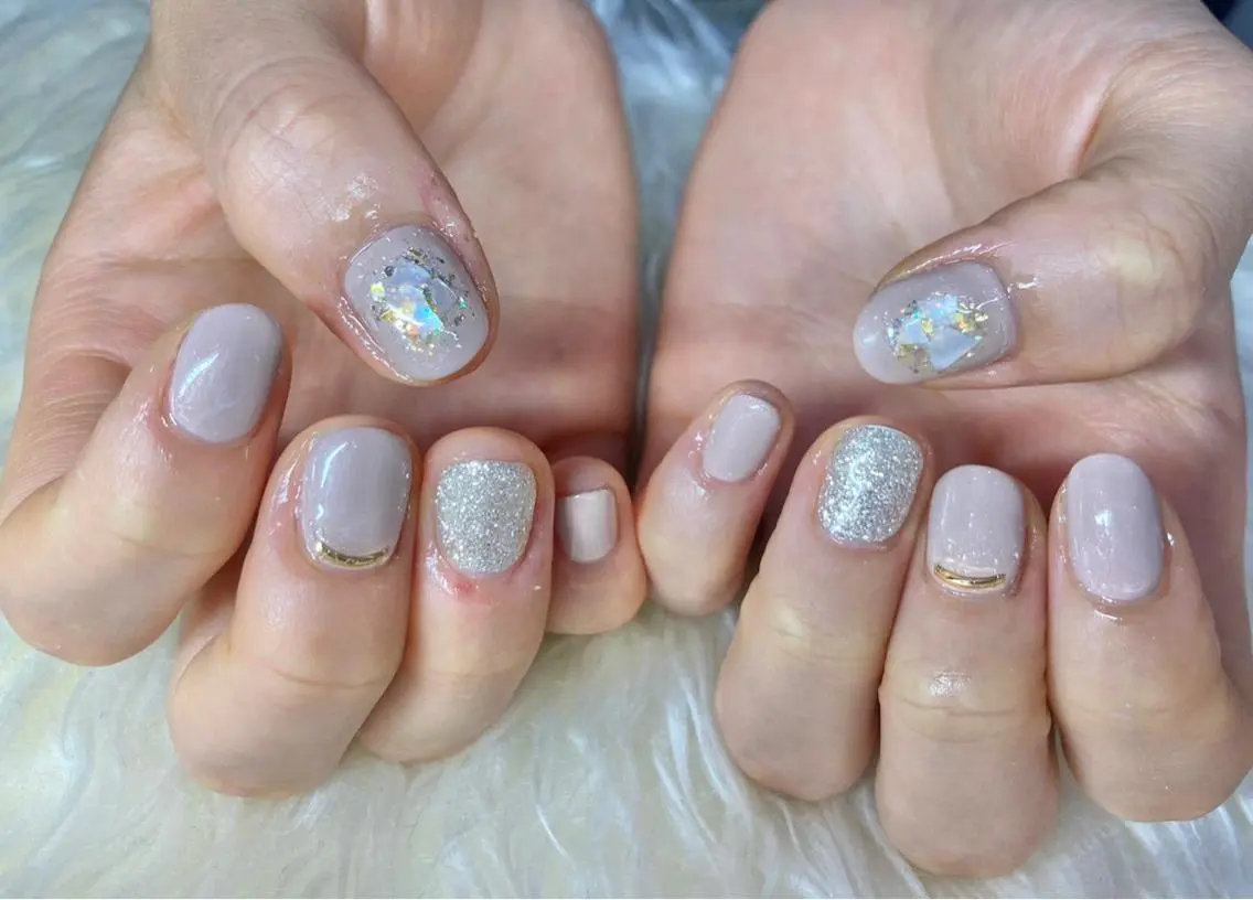ネイル ジェルネイル ニュアンスネイル パラジェル 冬ネイル ハンドネイル Nail&eye Belire 新宿のネイルデザイン