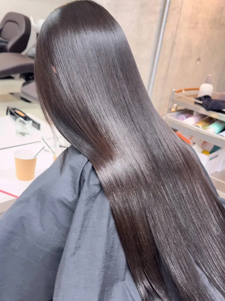 ロング 縮毛矯正 うる艶ヘア♡韓国好き 透明感　shotaのヘアスタイル