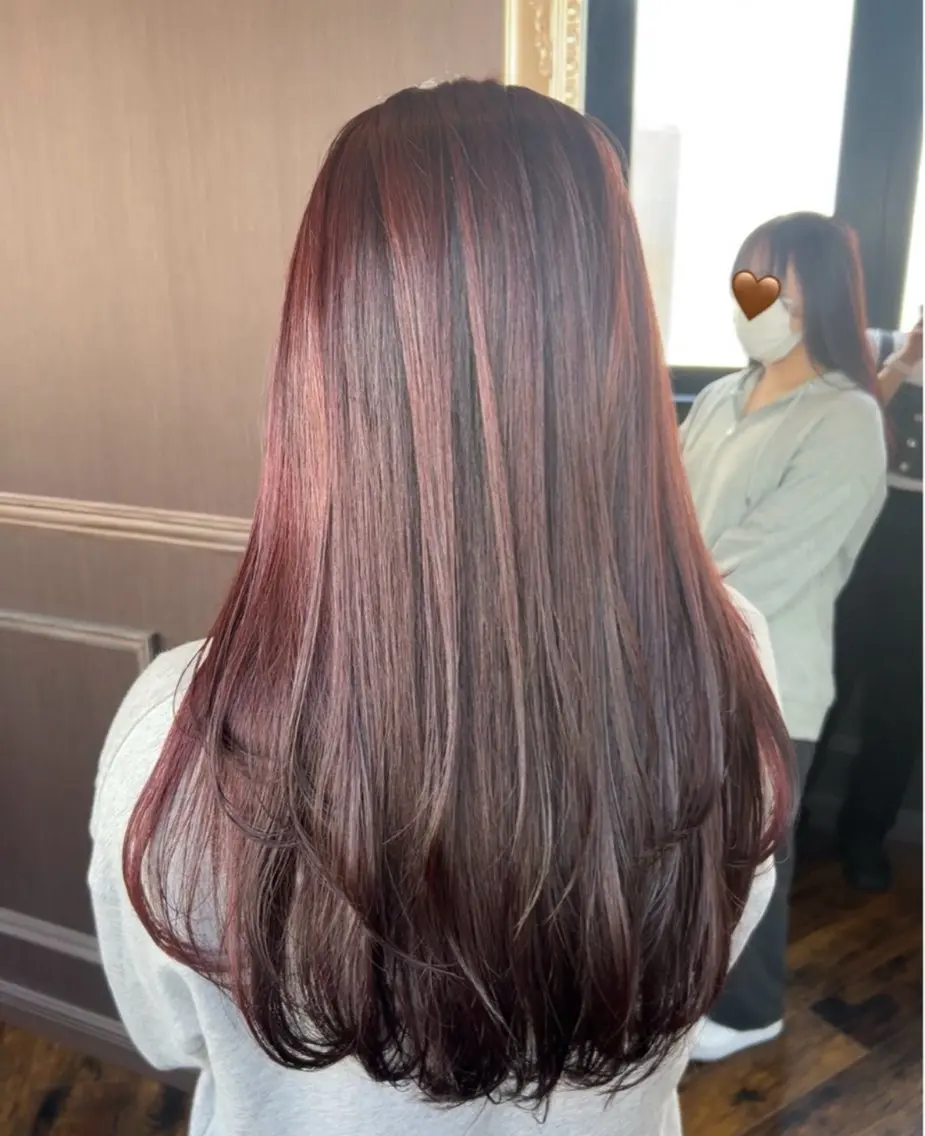 ロング カラー ヘアアレンジ カット ヘアカラー トリートメント Rina🌷 ダメージレスカラーのヘアスタイル