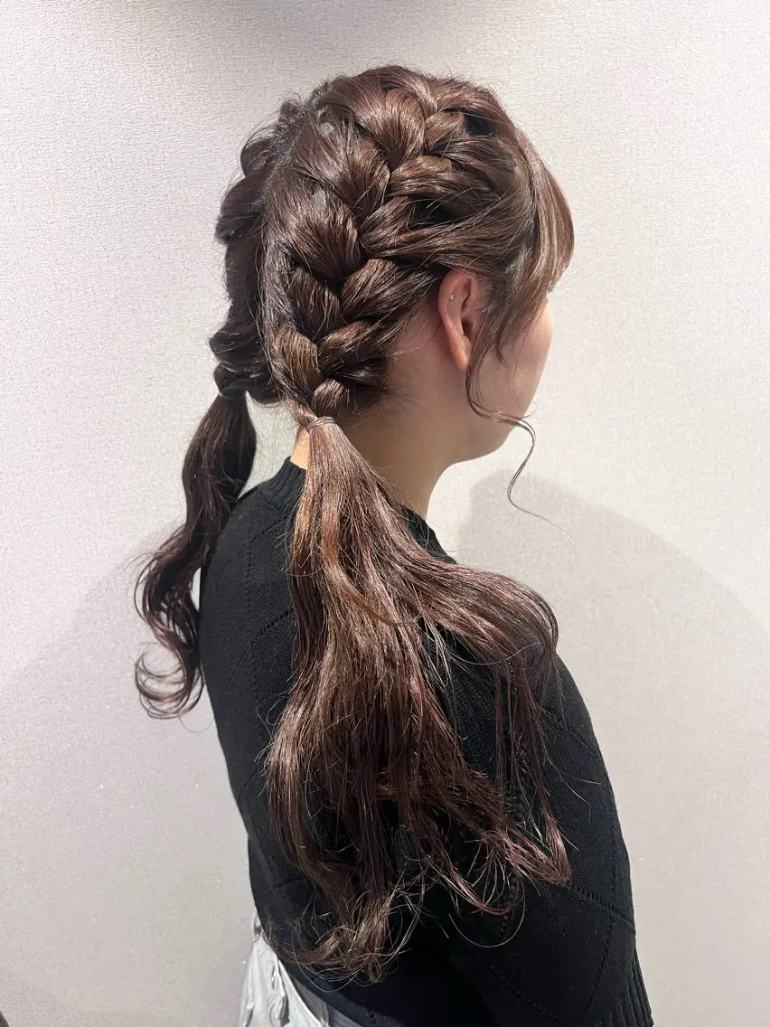 セミロング ヘアアレンジ Richell🎀 🖤yuuのヘアスタイル