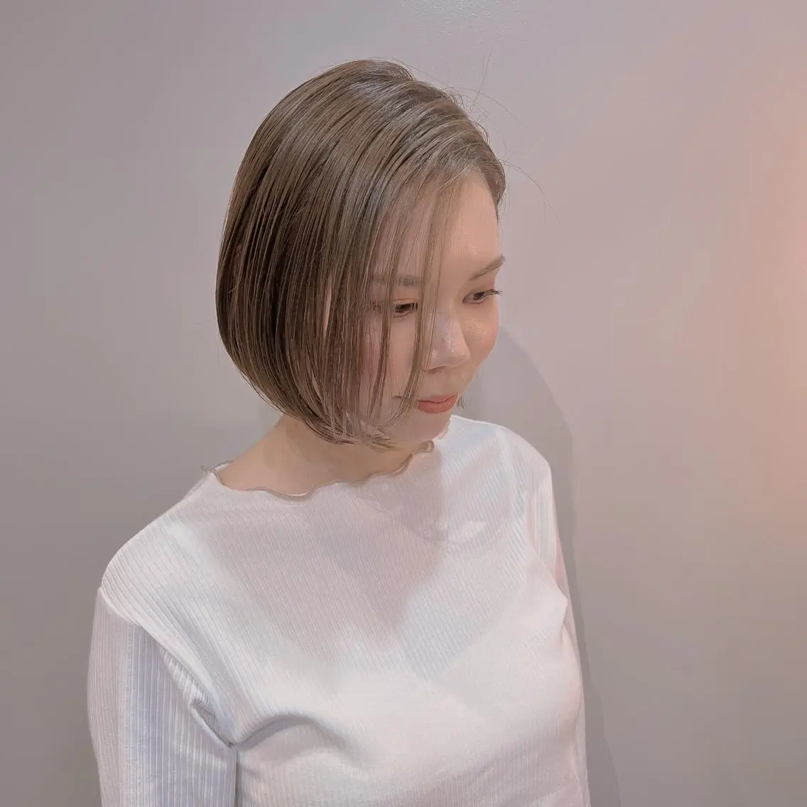 ミディアム カット ヘアカラー トリートメント パーソナルカラー lapiax阿部のヘアスタイル