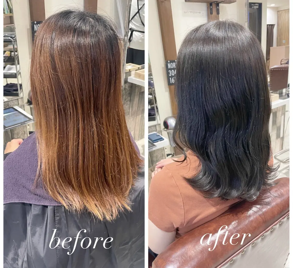 セミロング KAI RIKAのヘアスタイル