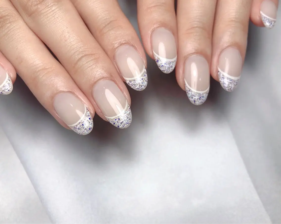 ネイル フレンチネイル ツイードネイル ハンドネイル saki_ nail heronのネイルデザイン