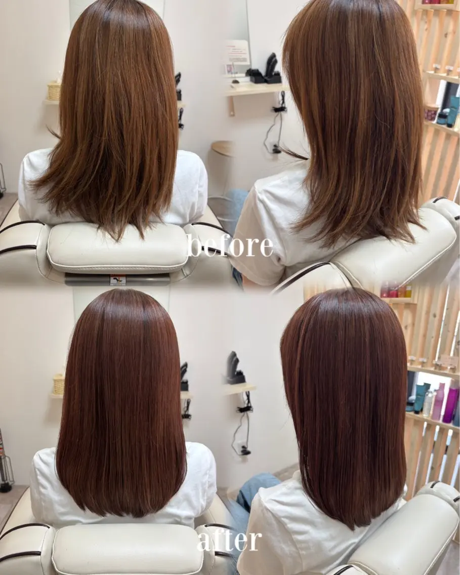 セミロング カラー カット ヘアカラー トリートメント akane/大和田 駅/ Garanceのヘアスタイル