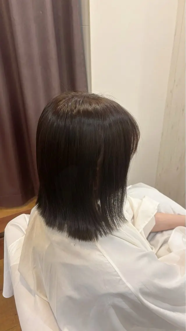 ミディアム カラー 透明感カラー ヘアカラー トリートメント 山本雪羽/ エアービジューのヘアスタイル