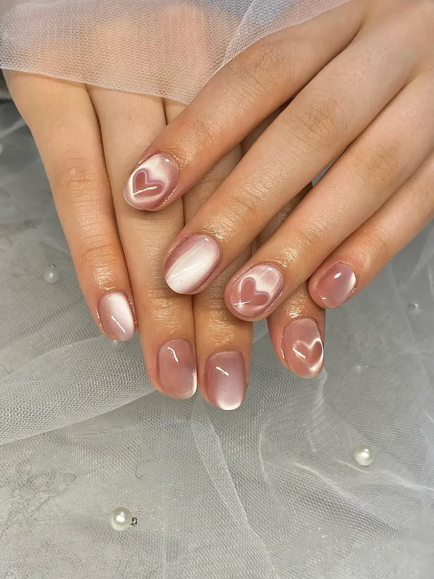 ネイル ハート マグネットネイル ハンドネイル ✨AiNail💅 ✨高幡不動NEW ✨のネイルデザイン