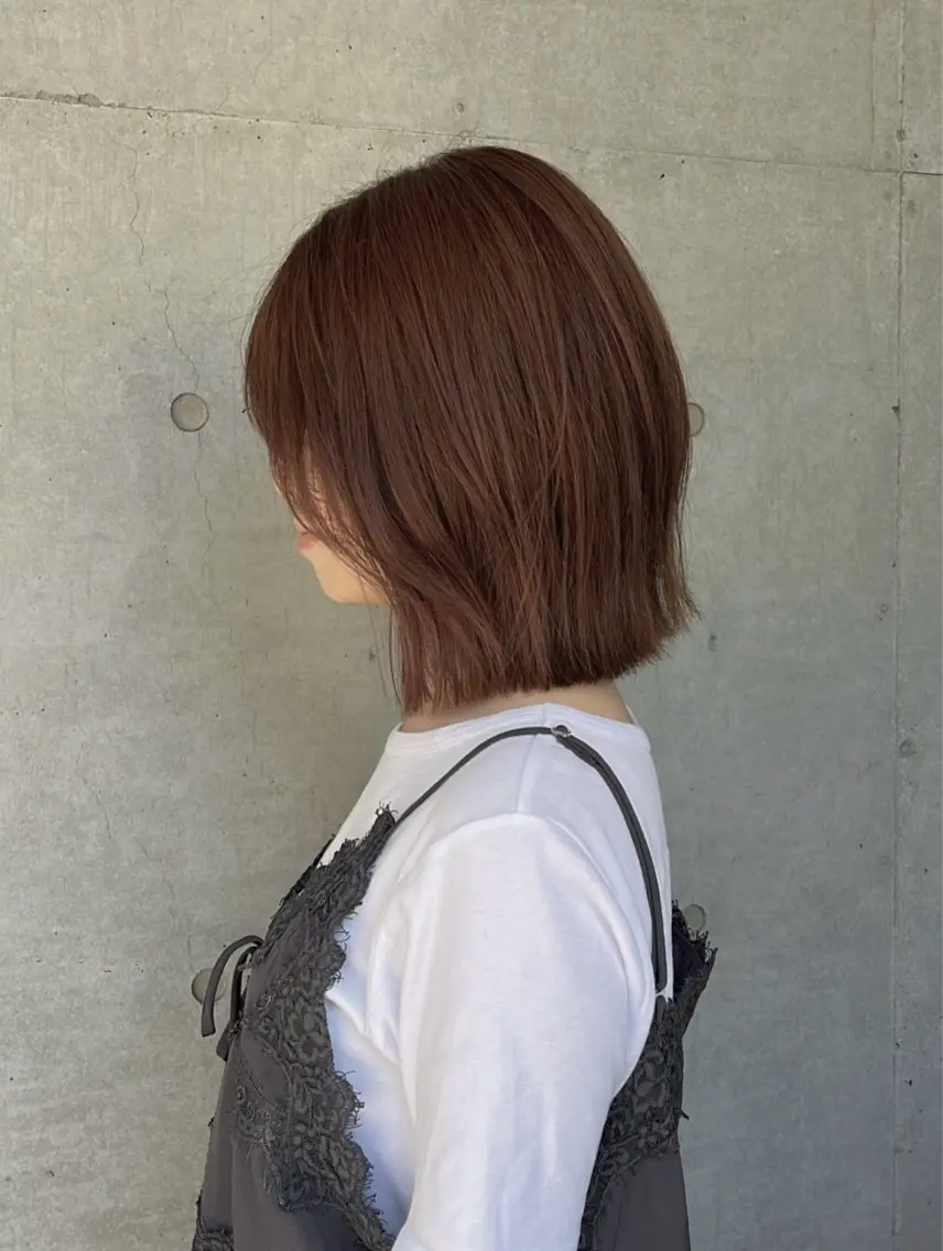 ミディアム カラー カット ヘアカラー トリートメント marika/ボブ /透明感カラーのヘアスタイル