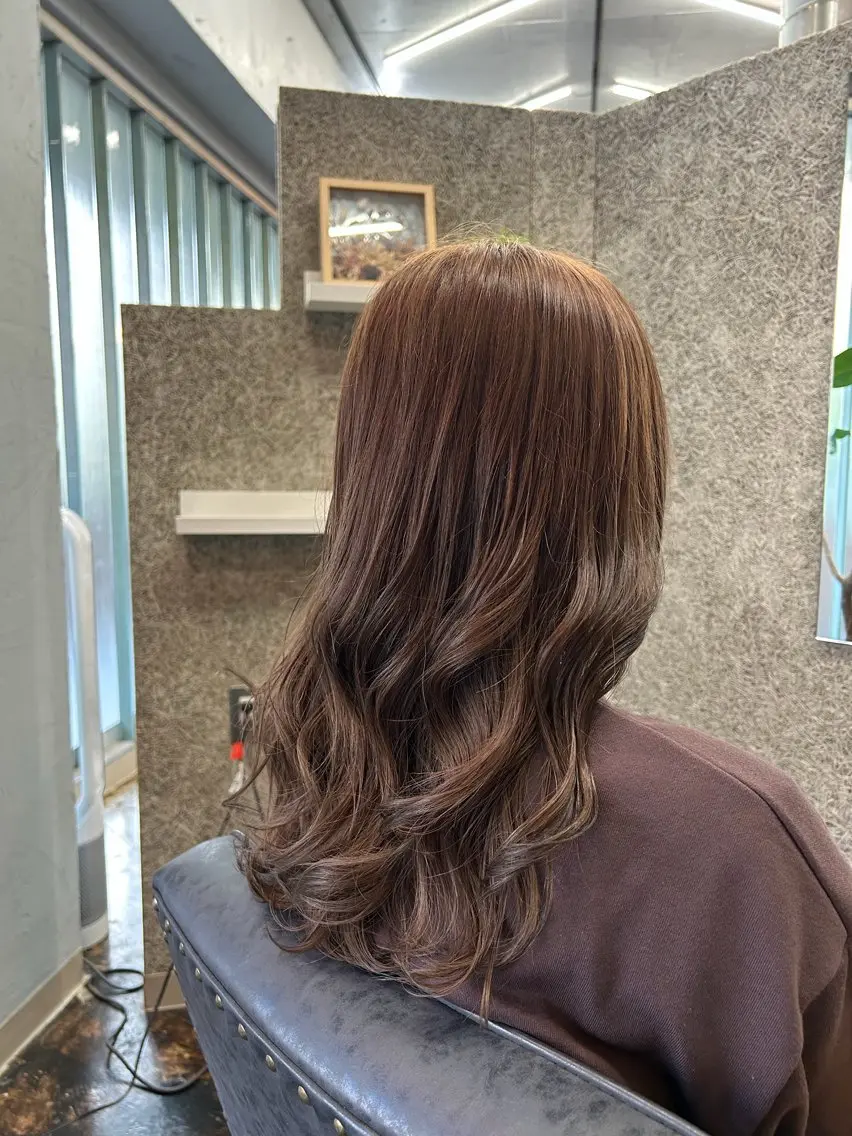 ロング ヘアカラー トリートメント saku /髪質改善のヘアスタイル