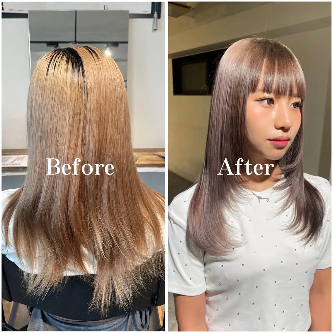 ロング カラー ブリーチ デザインカラー ハイトーンカラー ムラ修正/ ハイトーン💖Riaのヘアスタイル