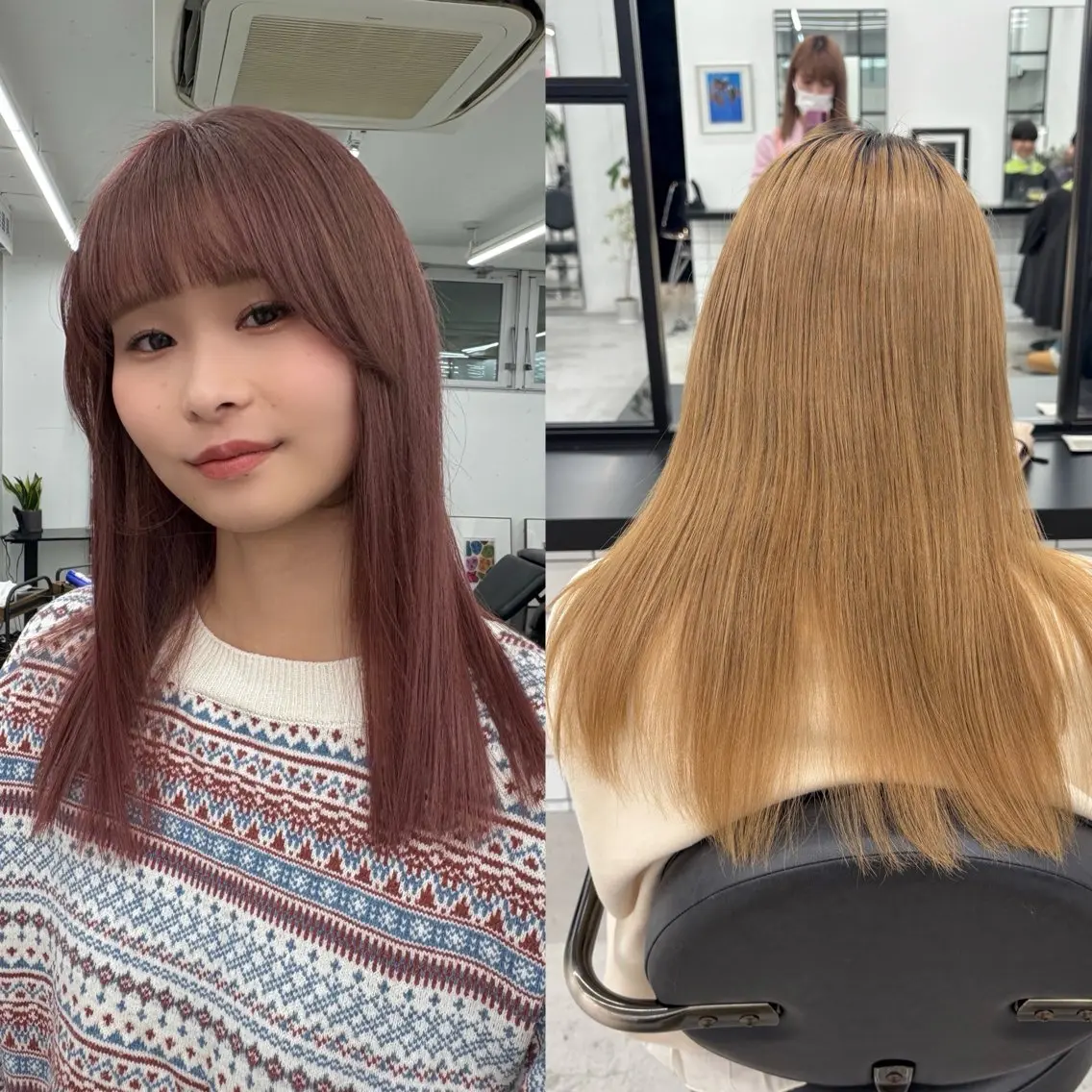 ロング カラー ピンクカラー 矢場町/8時-22時 JILLSTUDIOのヘアスタイル
