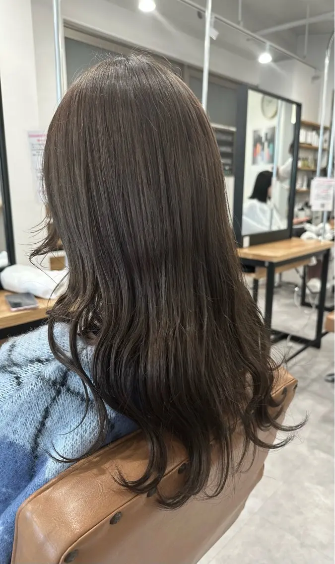 ロング カラー ベージュカラー ヘアカラー トリートメント 特殊カラー特化 ✂️SHIAN フジのヘアスタイル