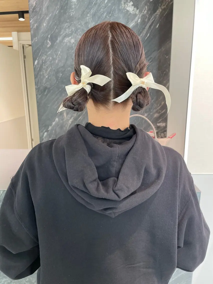 セミロング カラー パーマ ヘアアレンジ 💖美髪矯正💖 辻未侑のヘアスタイル