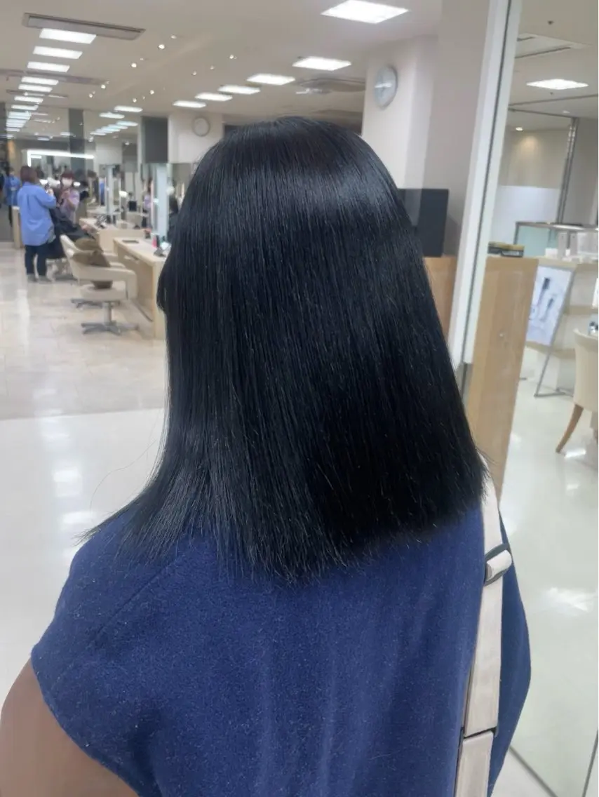 セミロング シャドウパーマ／骨格 矯正カット　トモキのヘアスタイル