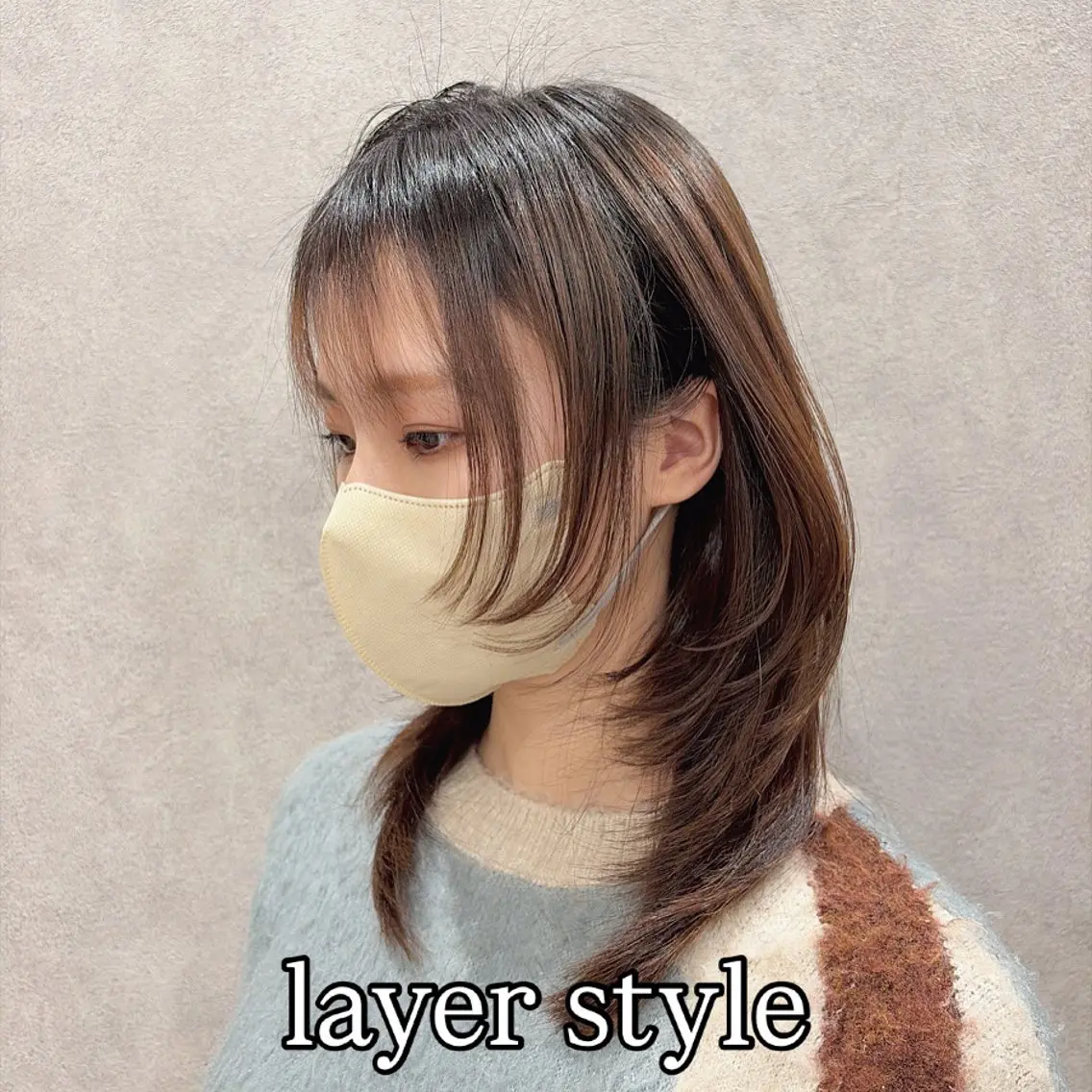 ミディアム カット トリートメント 🌺レイヤー/ブリー チ艶カラー🌺NOAのヘアスタイル