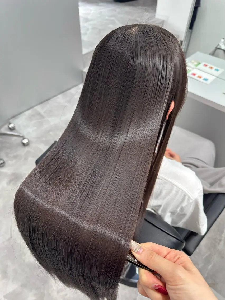 ロング 伸ばしかけ 髪質改善 縮毛矯正 トリートメント 💜髪質改善推し💜 Sein.せりのヘアスタイル