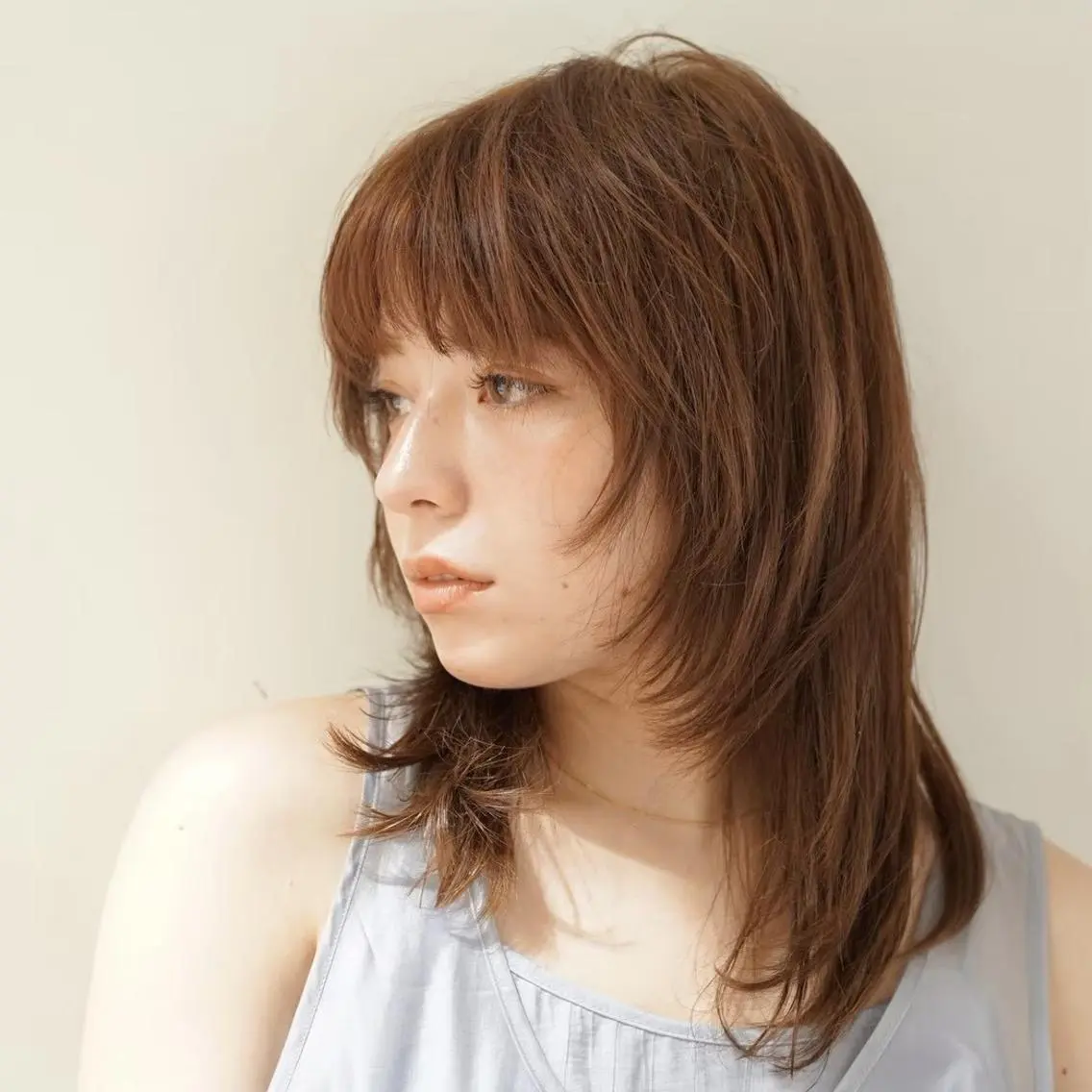 ミディアム カラー ヘアアレンジ ヘアカラー ✨透明感カラー✨ suzuka🫧のヘアスタイル