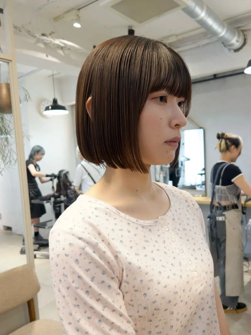 ショート カラー カット 縮毛矯正 トリートメント ❕マンツーマン施術❕ 🍊Moemiのヘアスタイル