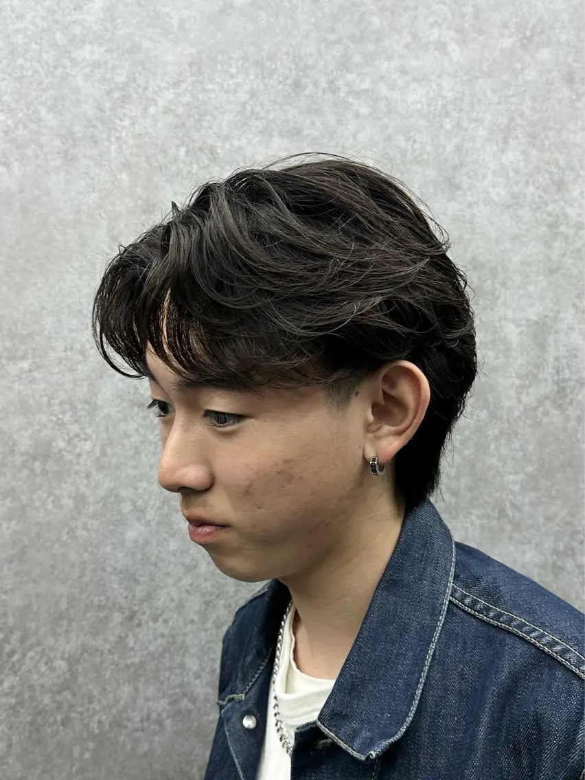 ショート パーマ カット パーマ ヘアセット 🔥フェザーパーマ 特化🔥勇斗のヘアスタイル