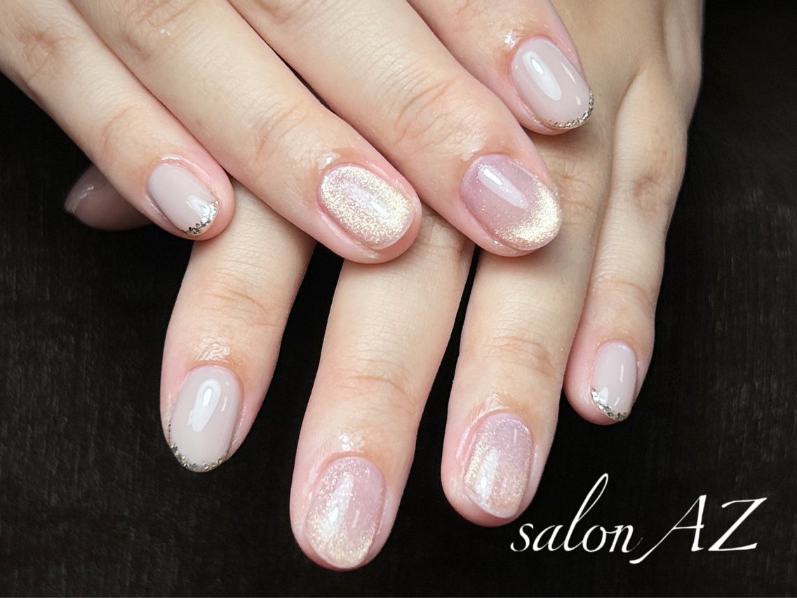 ネイル アートネイル フットネイル フレンチネイル マグネットネイル 持ち込み ハンドネイル salonAZ Miaのネイルデザイン