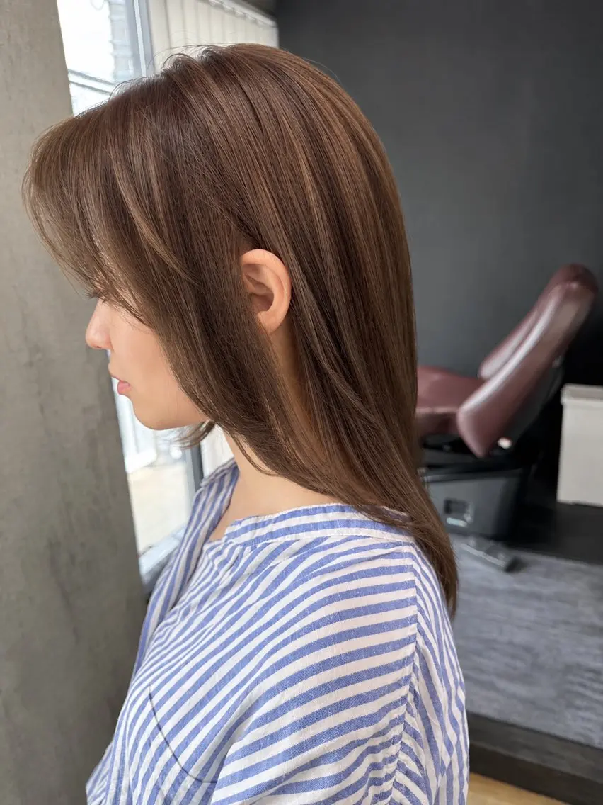 ミディアム アッシュ カット ヘアカラー トリートメント 透明感ベージュ特化 YUTO/店長のヘアスタイル