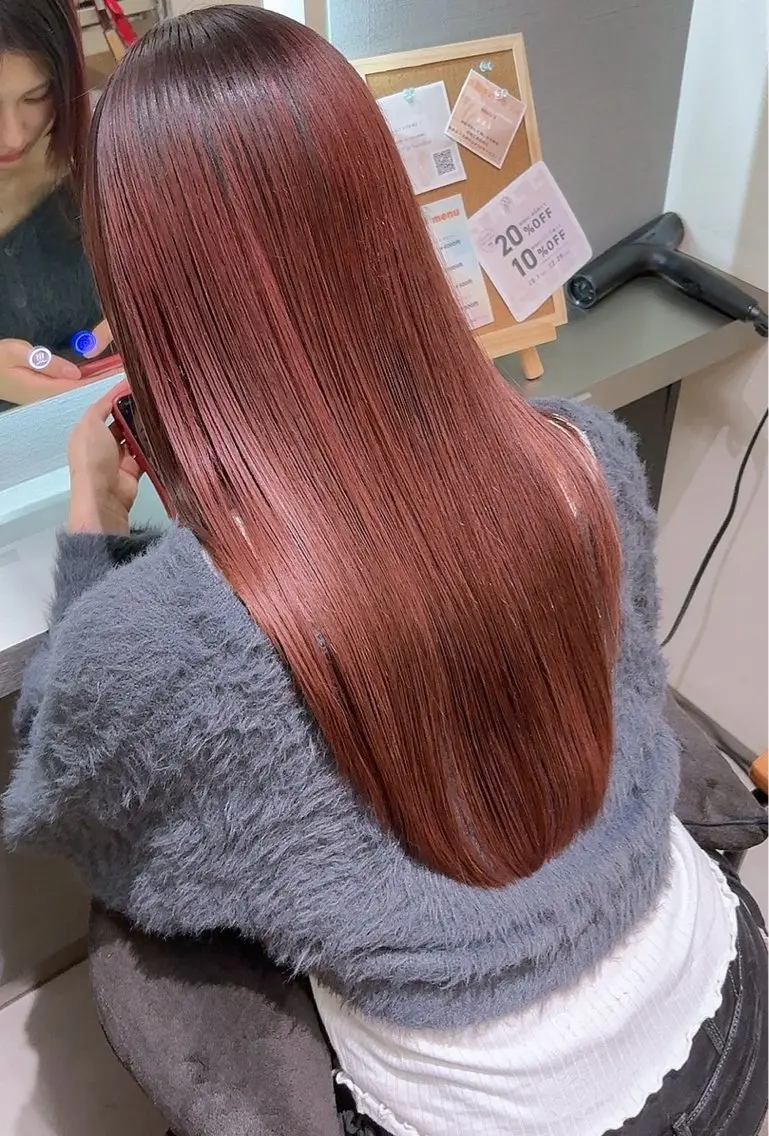 ロング カット ヘアカラー 縮毛矯正 トリートメント 🇰🇷ツヤ髪 💐Seinaのヘアスタイル