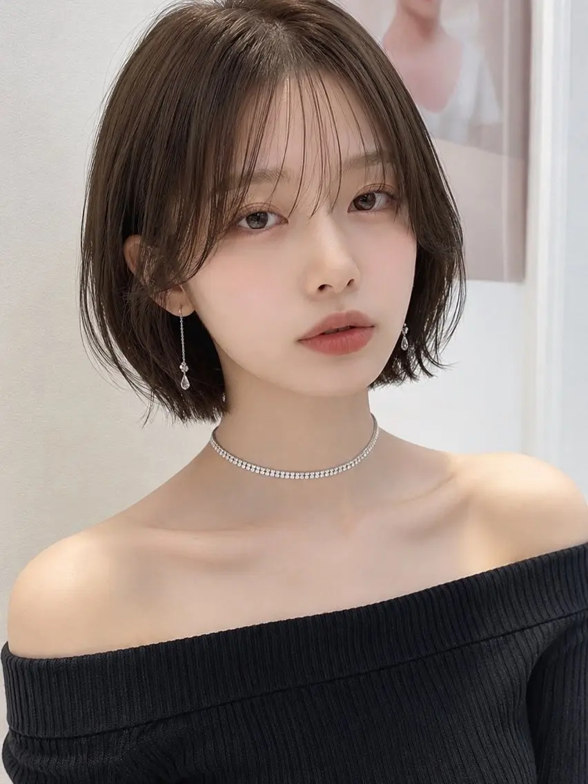 ショート ボブ 髪質改善 韓国風ヘア レイヤーカット ショートヘア カット ヘアカラー 髪質改善/レイヤー/ 佐藤 舞🌷🫧のヘアスタイル