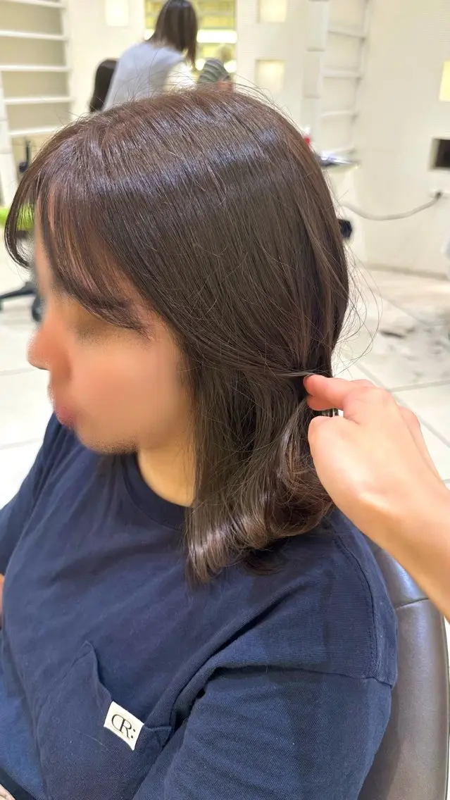 ミディアム カラー 🤍ハイライト/ レイヤー/銀座🤍のヘアスタイル