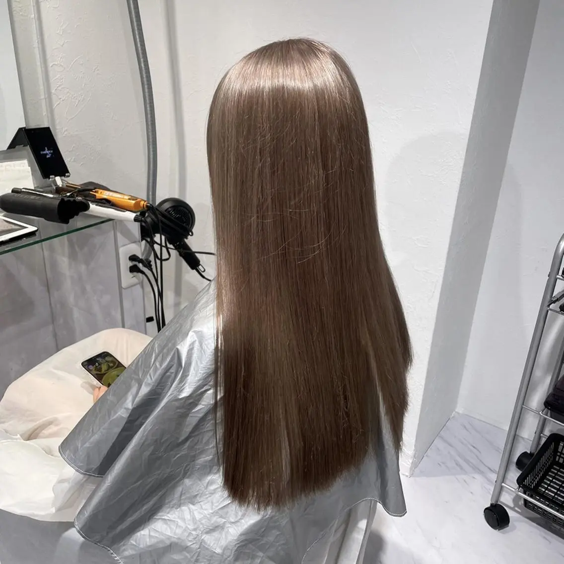 【☕️ストレートパーマモデル☕️】レディースメンテナンスカット+縮毛矯正🧸の写真