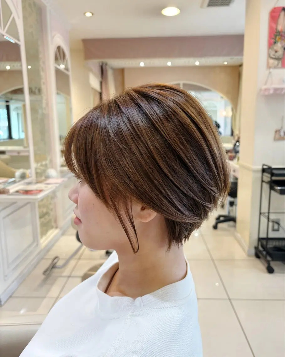 ショート くびれヘア ショートヘア カット 高橋 佑のヘアスタイル