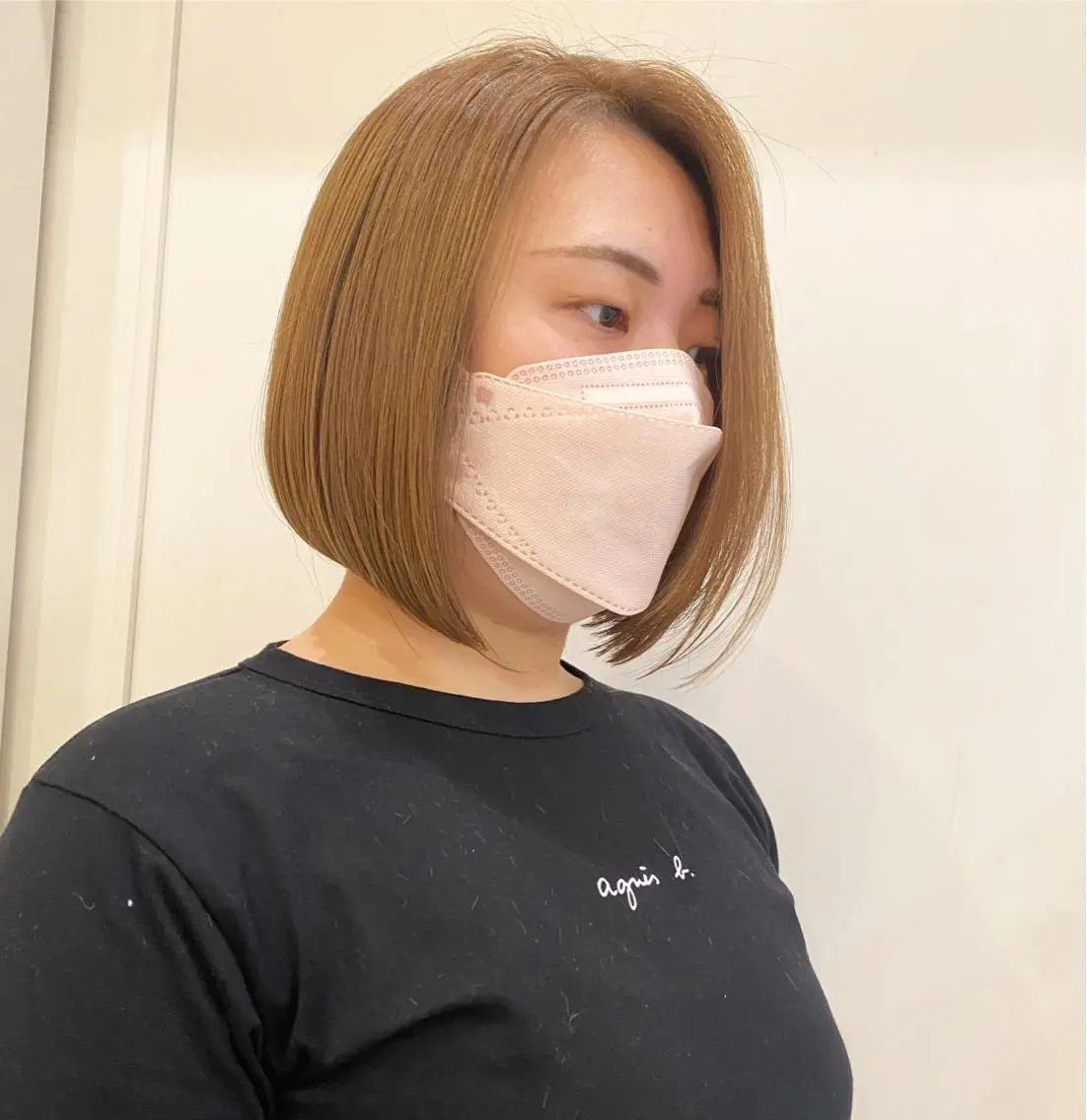セミロング カラー ワンレンボブ ショートボブ ハイトーンカラー インナーカラー ボブ 🌿レイヤー/ブリー チ/🌿JINのヘアスタイル