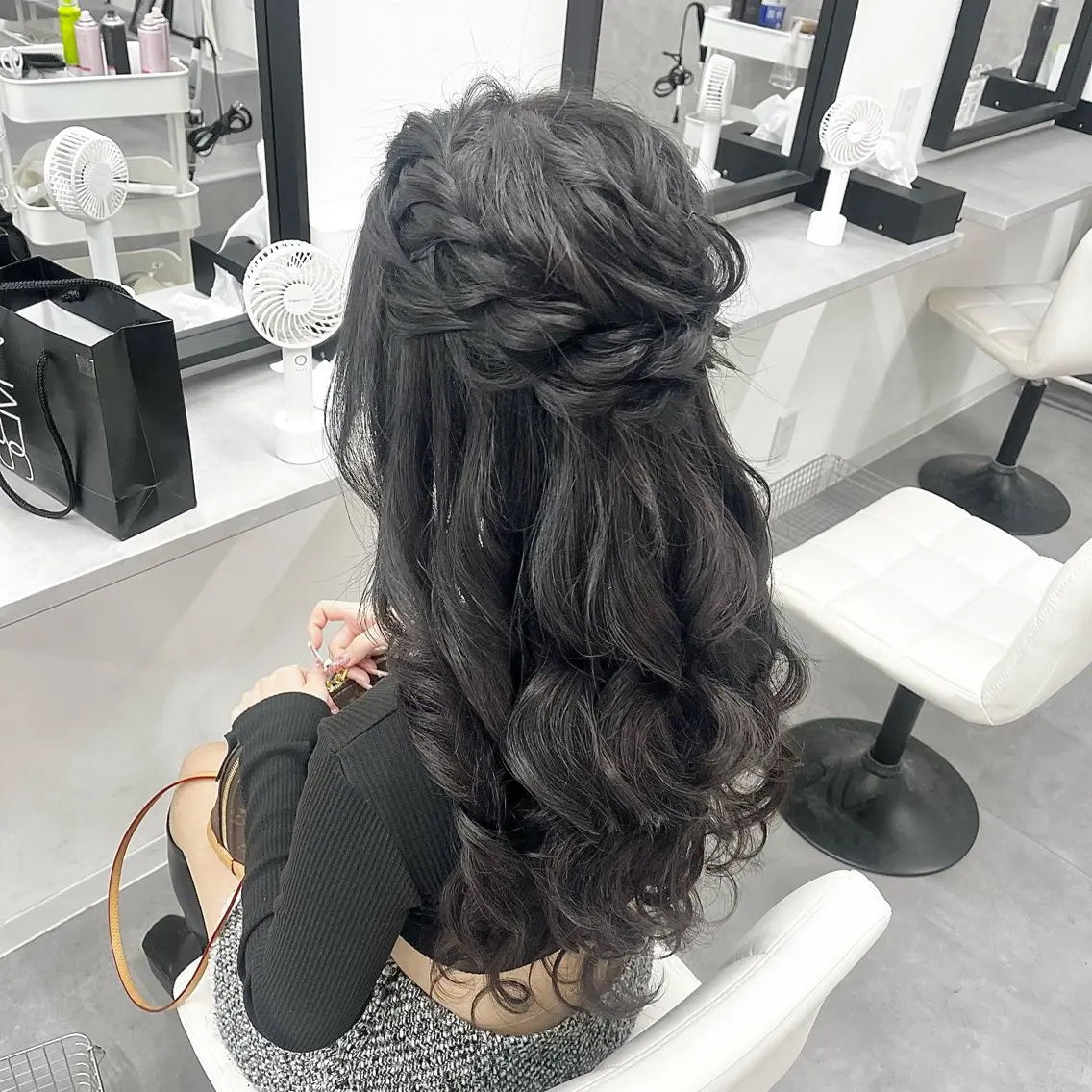 ロング ヘアアレンジ ハーフアップ 心斎橋/ヘアセット MASAKIのヘアスタイル