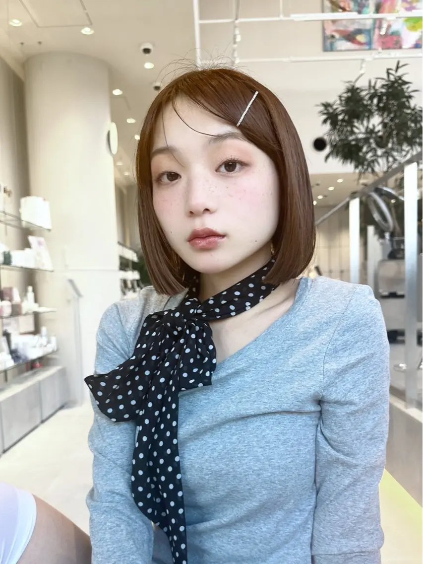 ショート ボブ くせ毛 🎀縮毛矯正/ボブ /渋谷/MIKI🎀のヘアスタイル