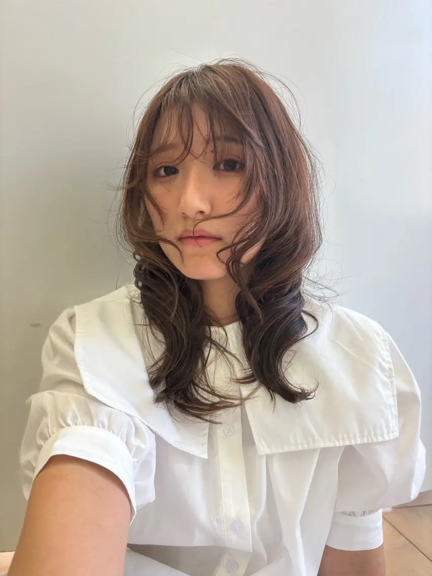 セミロング カラー ヘアアレンジ yui🥀/ボブ /ブリーチなしカラーのヘアスタイル
