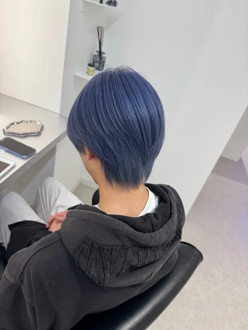 ショート カラー メンズ ブリーチ/艶カラー 💎koharu💎のヘアスタイル