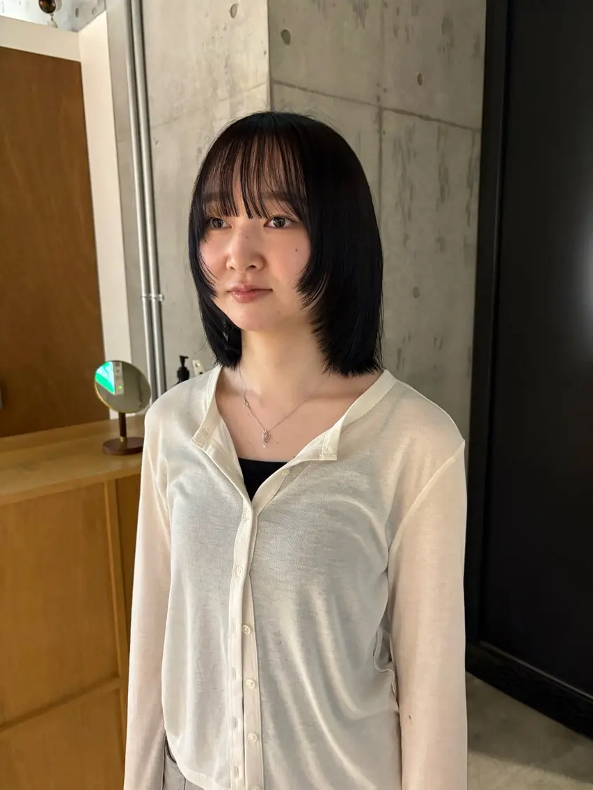 セミロング 顔周りカット Fujita Neneのヘアスタイル