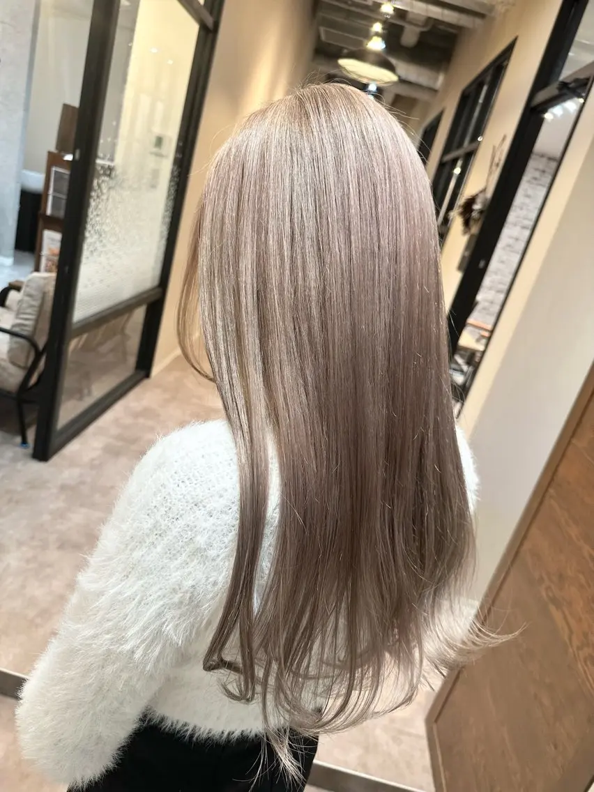 ロング カラー ブリーチ特化🎖️ピ ンクカラー高橋さやかのヘアスタイル