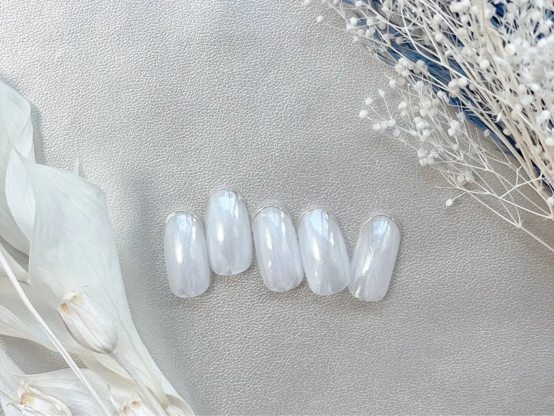 ネイル オーロラネイル フットネイル フレンチネイル ジェルネイル 韓国ネイル ハンドネイル kiki nail &brow二子玉川のネイルデザイン