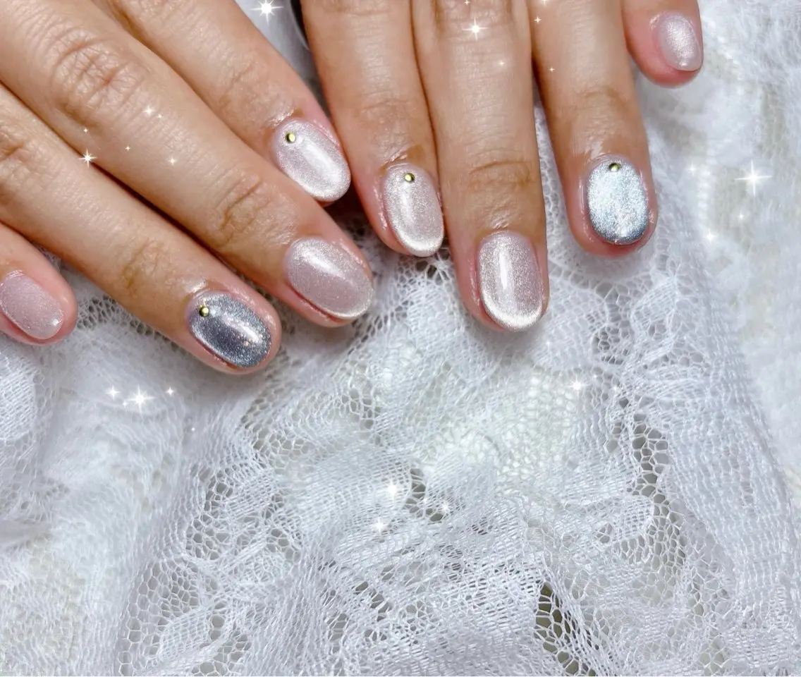 ネイル マグネットネイル ハンドネイル FLARE NAIL フレアネイルのネイルデザイン