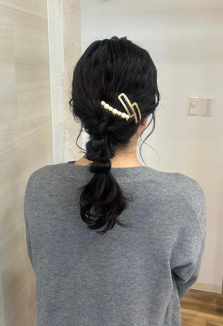 セミロング ヘアセット Hanon 美桜のヘアスタイル
