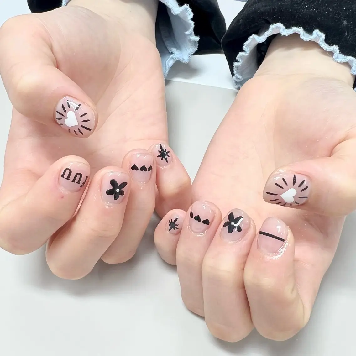 ネイル 韓国ネイル 持ち込み Lumiereva @ネイルモデル募集中のネイルデザイン