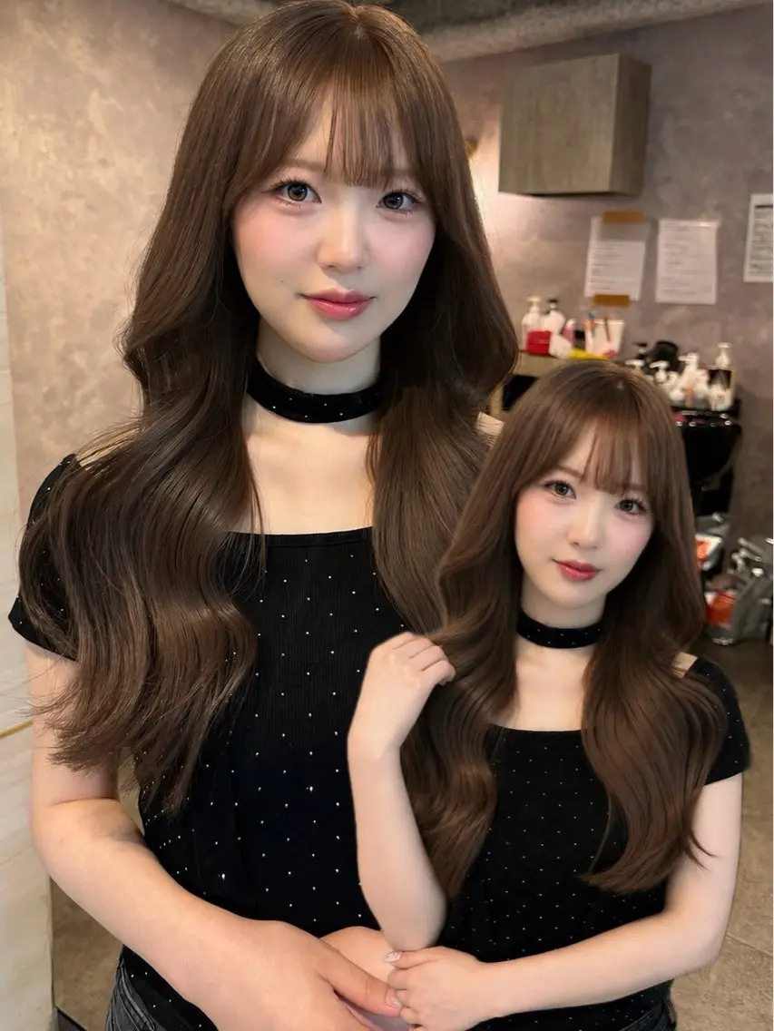 ロング カラー ヘアアレンジ ヘアカラー トリートメント 🌿巴結生🌱大宮 ミルクティーベージュのヘアスタイル