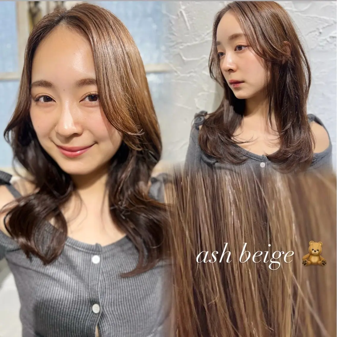 セミロング カラー ヘアカラー Neolive susu🦋中野ゆかのヘアスタイル