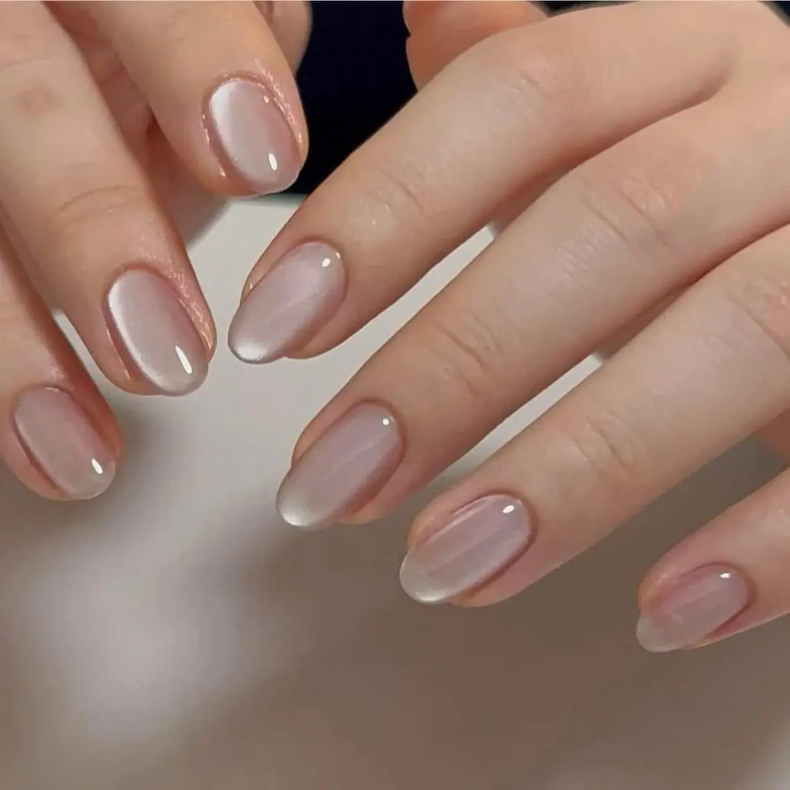 ネイル フレンチネイル ジェルネイル 韓国ネイル マグネットネイル マグネットフレンチ akina nailsのネイルデザイン