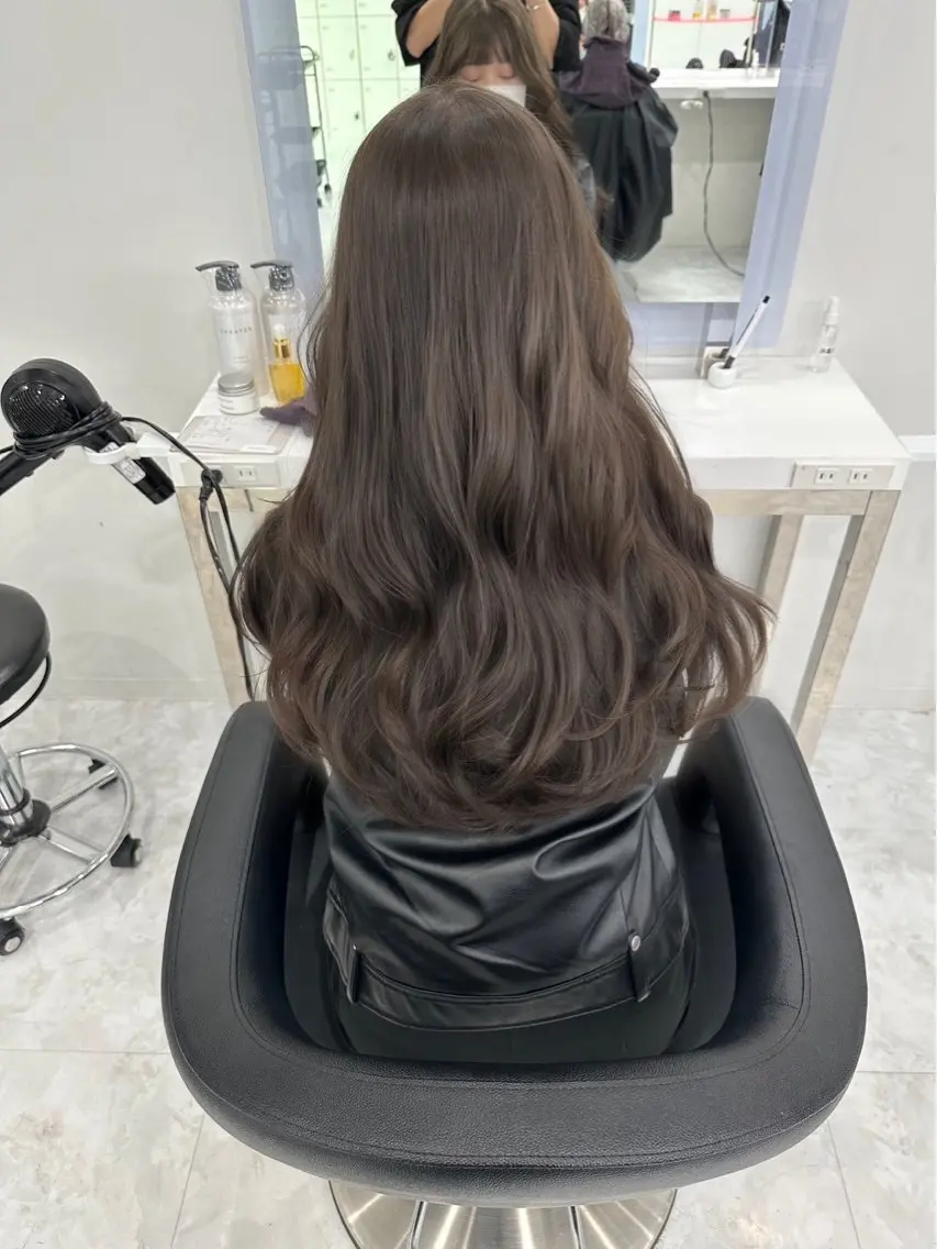 ロング カラー ヘアアレンジ カット ヘアカラー ヘアセット 💓色落ちまで綺麗な 垢抜けカラー💓のヘアスタイル